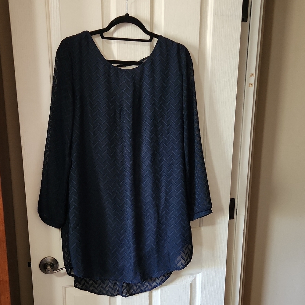 Elegant Navy Blue ASTR Dress Sz M